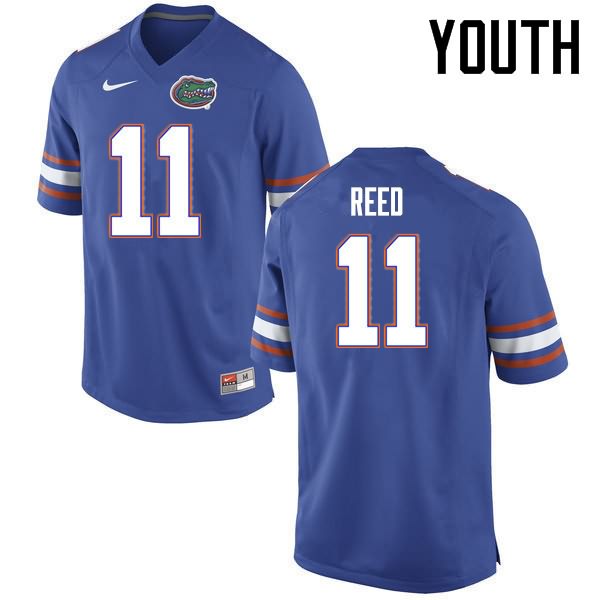 Youth NCAA Florida Gators Jordan Reed #11 Stitched Authentic Nike Blue College Football Jersey EGW4865LI